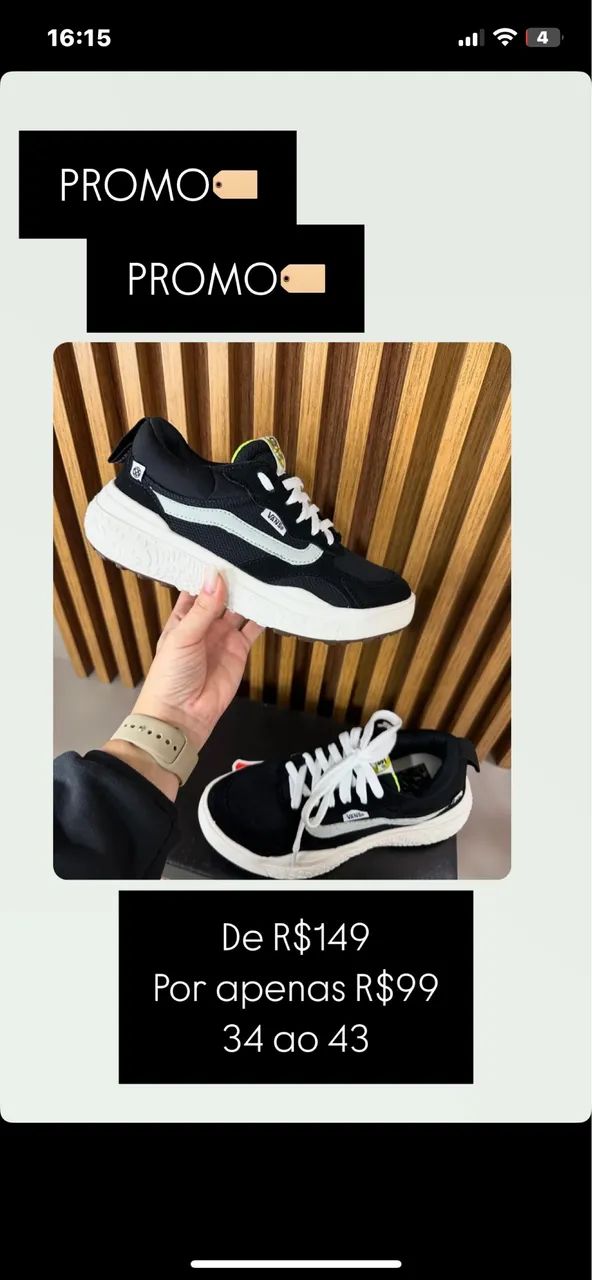 Tênis promoção 