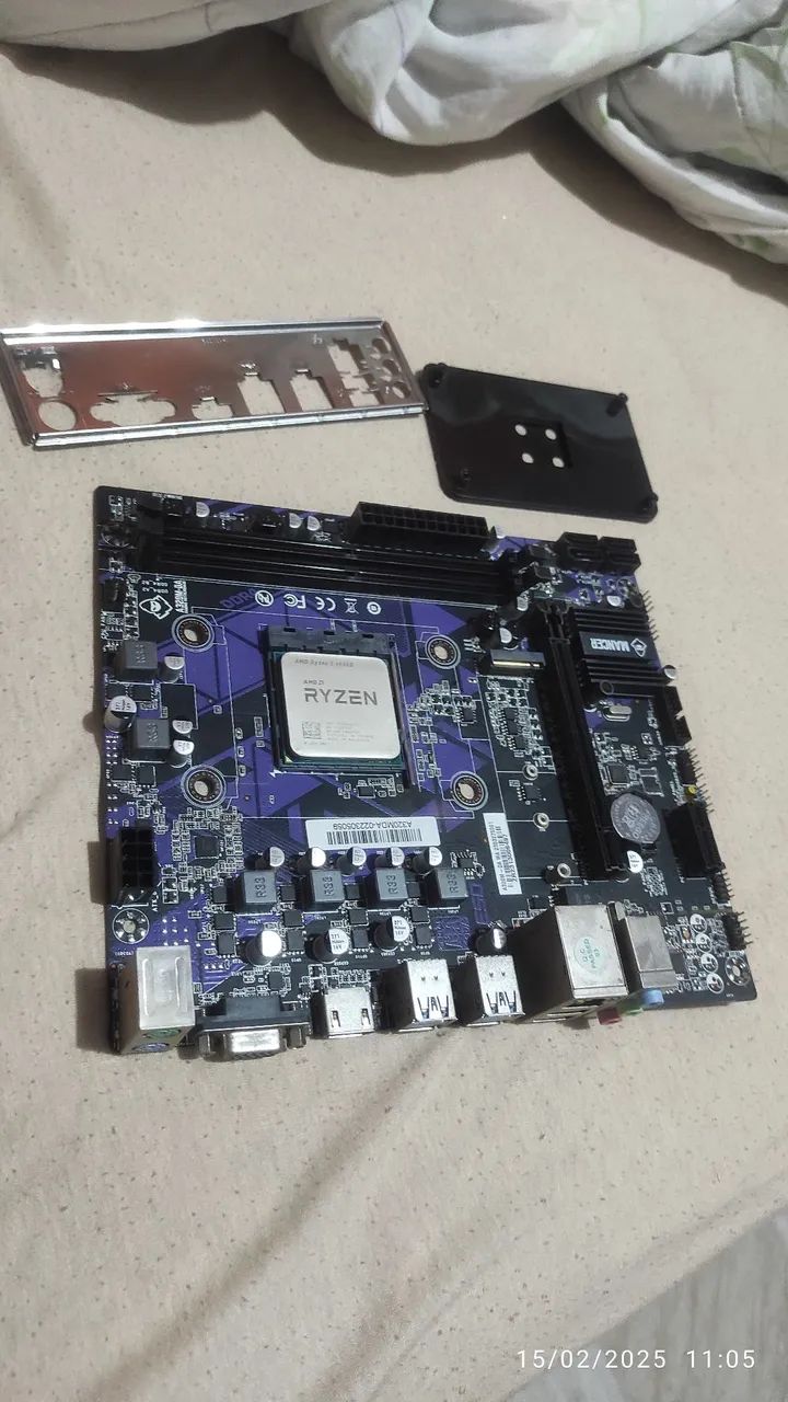 Processador AMD Ryzen 4600G e Placa mãe A320M-DA