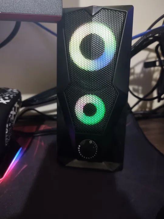Caixa de Som Multilaser 2.0 para Computador com LED RGB - Foto 2