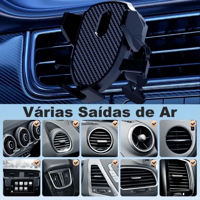 Suporte de Celular Gps Veicular para Saída de Ar Rotação 360  - Foto 2