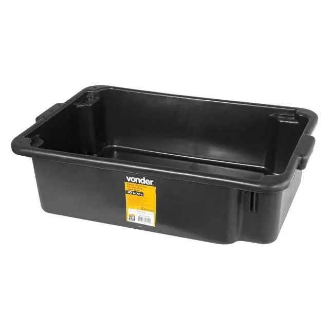 Masseira Retangular Plastico 40 Litros Vonder - Foto 3