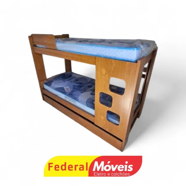 Treliche Solteiro MDF (sem colchões) - Super Oferta