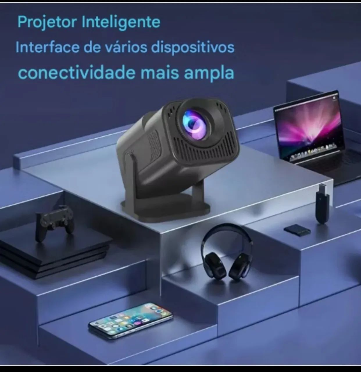 Mini Projetor HY320 com Android  - Foto 4