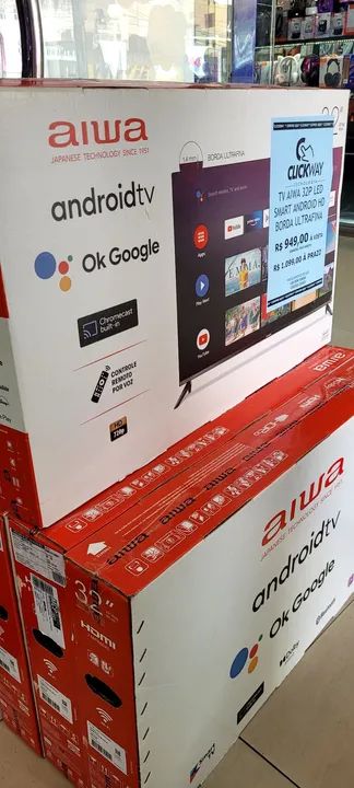TV Aiwa 32 polegadas Smart Android com Google Assistente