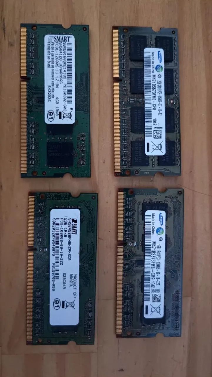 Memorias DDR3 notebook 4gb,2gb,1gb
