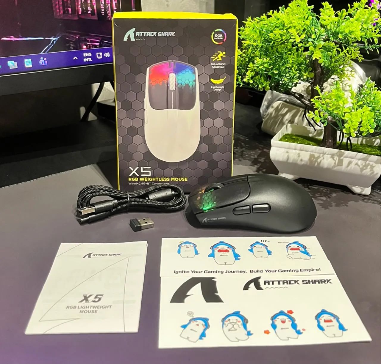 MOUSE GAMER ATTACK SHARK X5 - Foto 2