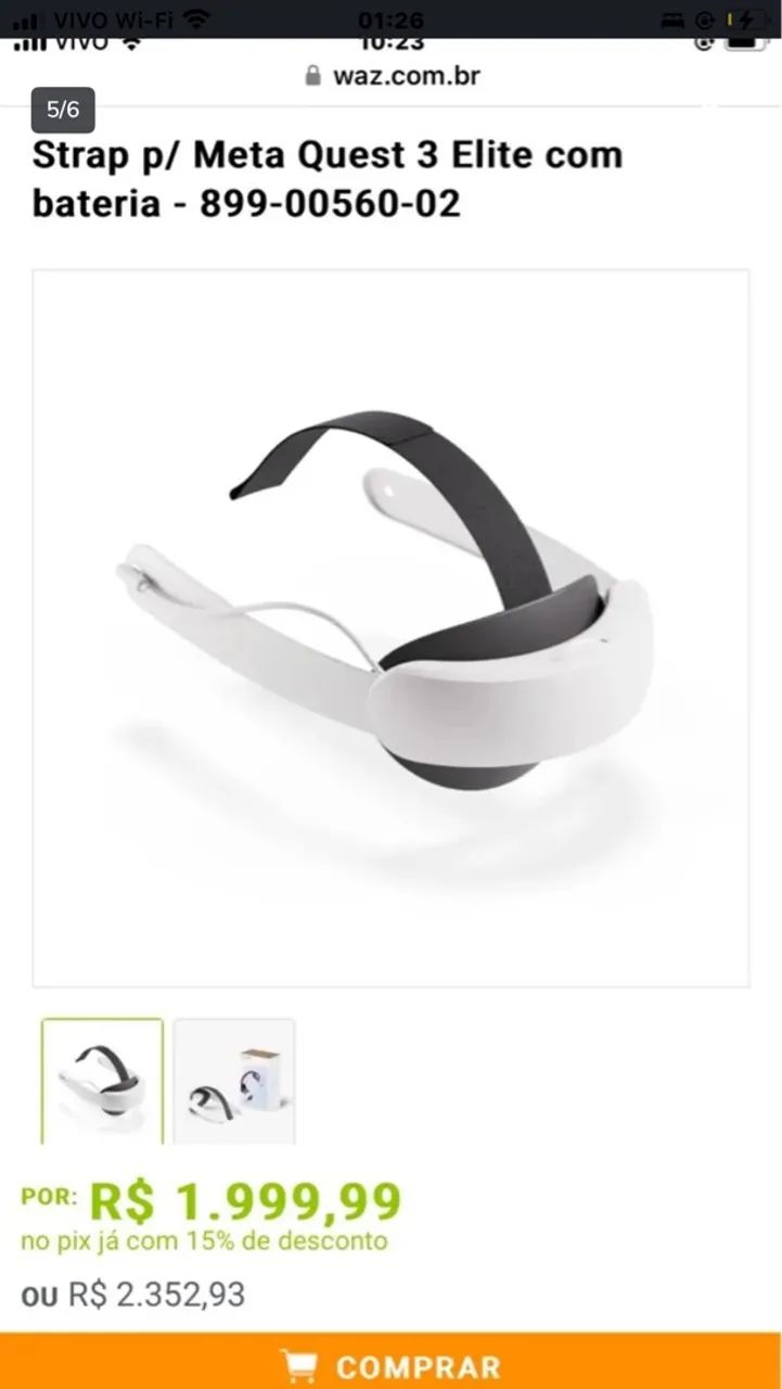 Elite strap com bateria nova quest 3