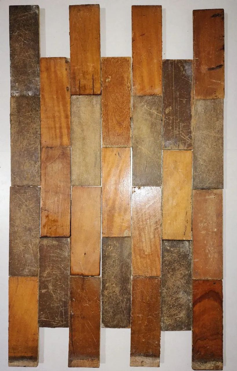 Lote 2.100 Tacos de Madeira Maciça Piso Peroba Rosa e Ypê - Foto 2