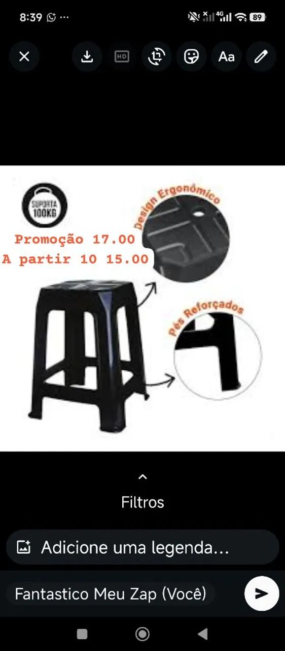 Banqueta promoção  super Forte 
