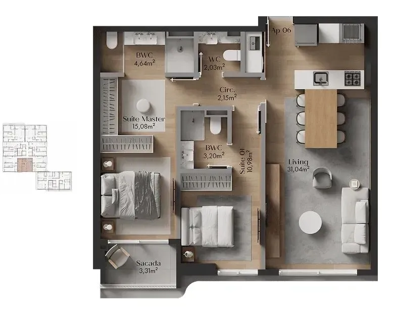 PLANTA 82m²