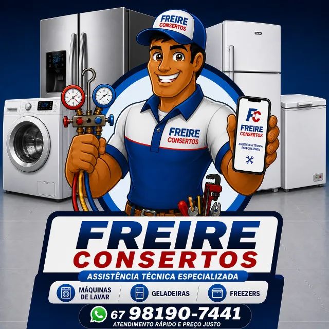 Consertamos geladeiras, freezer, máquinas de lavar