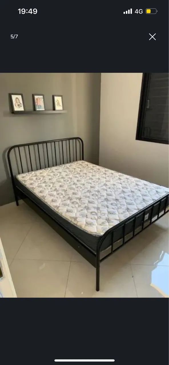 Cama Aramada Preta - Madeira Madeira - Foto 3