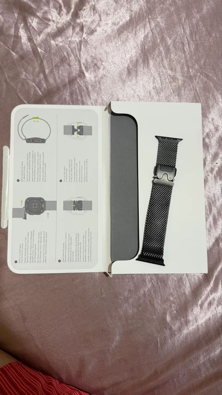 Pulseira Apple Titânio Preta L Original  - Foto 5