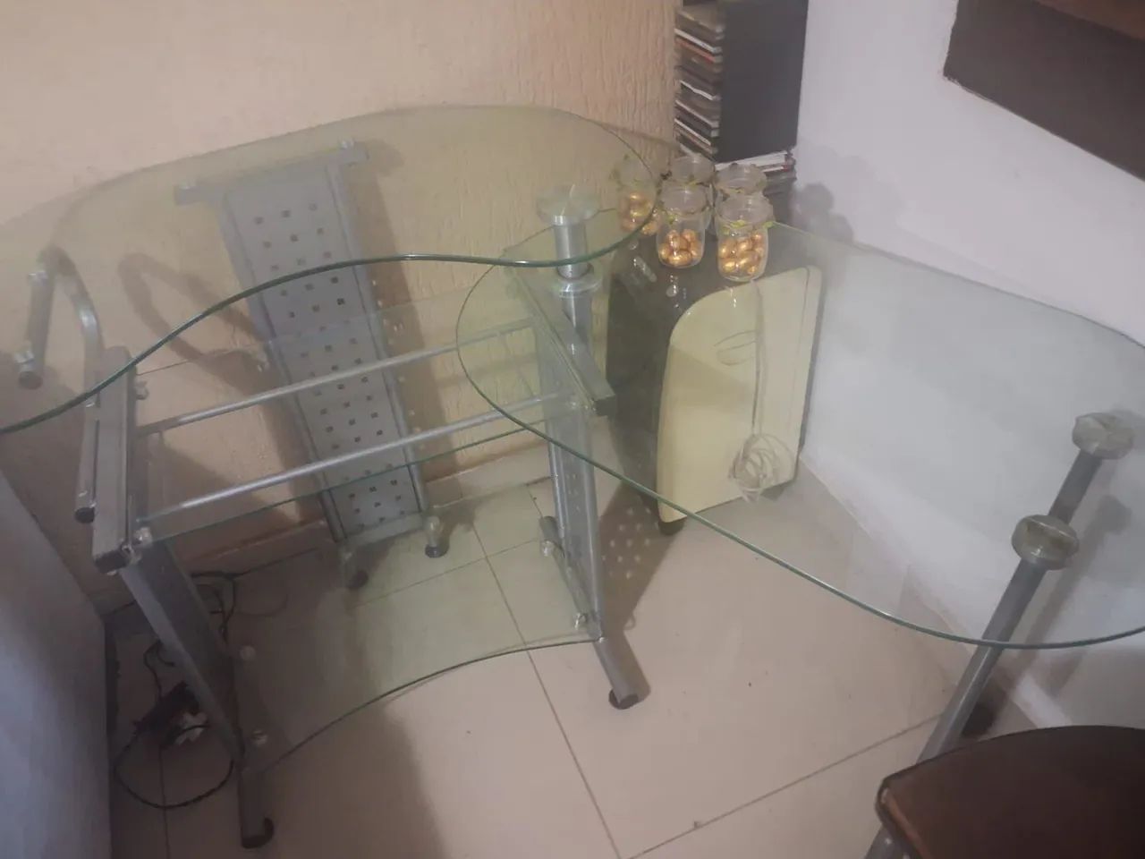 Mesa escrivaninha vidro