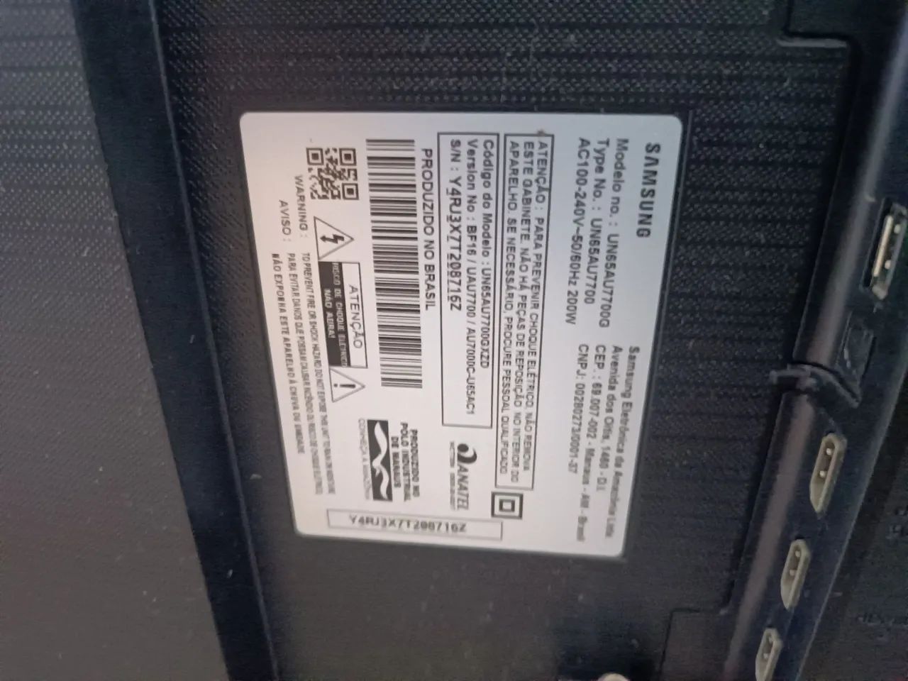 TV SAMSUNG 65" display trincado - Foto 2