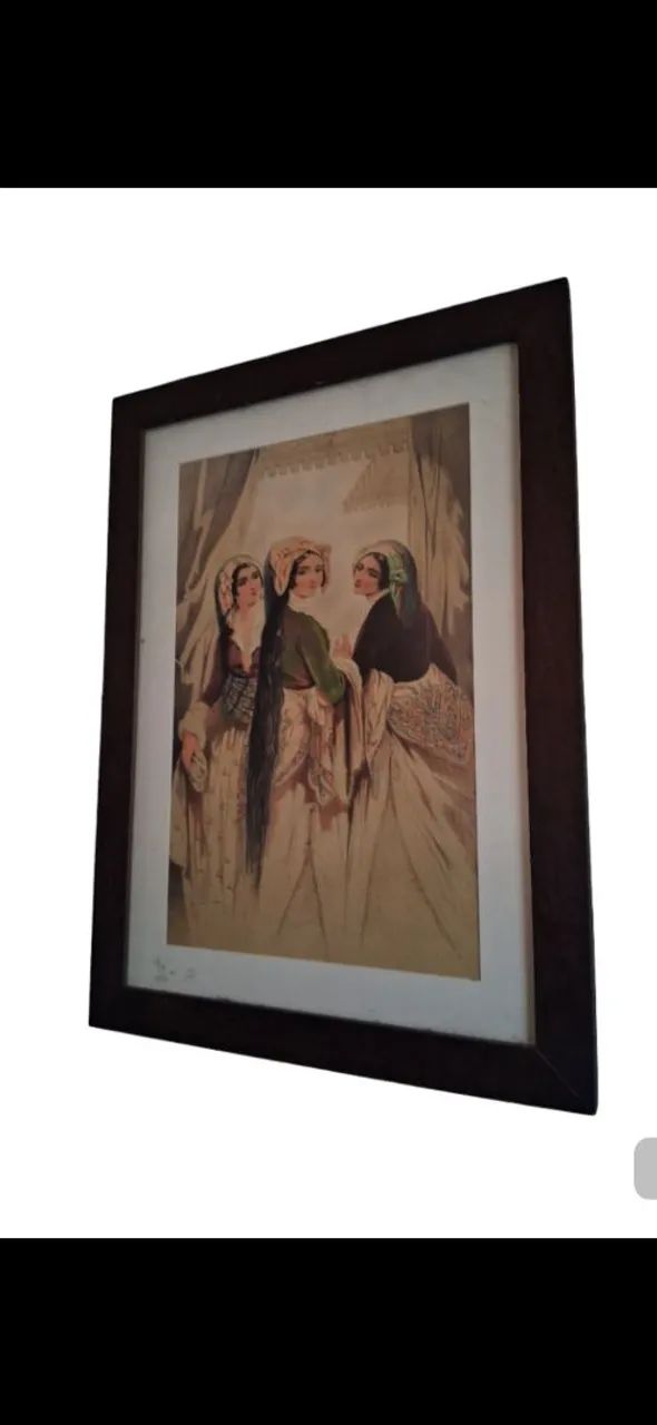 Quadro gravura antiga 