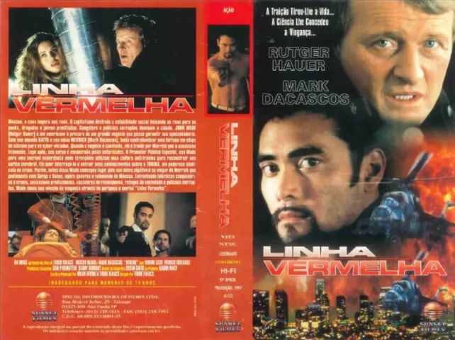 Fita VHS Vhs Linha Vermelha, Rutger Hauer, Mark Dacascos - DVD