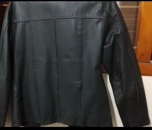 Casaco de couro legítimo preto - Tina Brunelli, tam. M - Foto 2