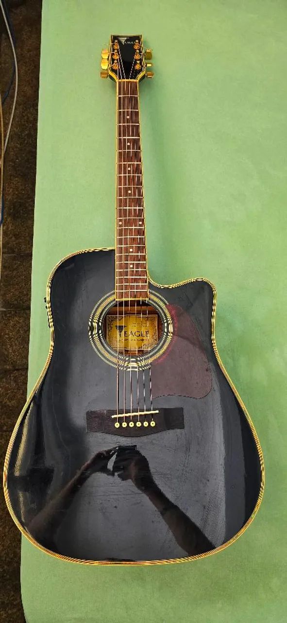 VIOLÃO EAGLE CH889 BK AÇO + CAPA ACOLCHOADA  - Foto 2