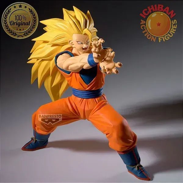 Lacrado! Dragon Ball Action Figure Super Saiyan 3 Son Goku - Match