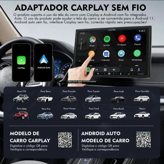 ADAPTADOR CARPLAY SEM FIO  - Foto 2