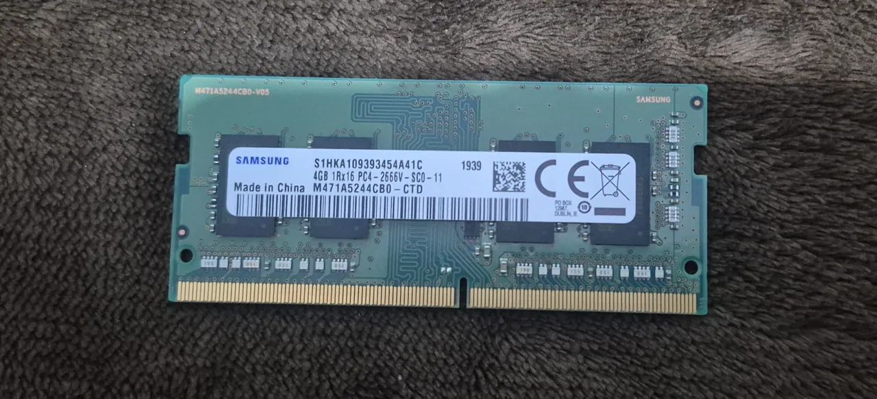 Vendo memória RAM 4gb 