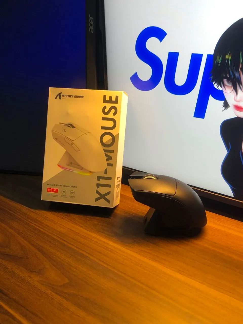 Mouse Attack Shark X11 Sem Fio ( Lacrado ) - Foto 4