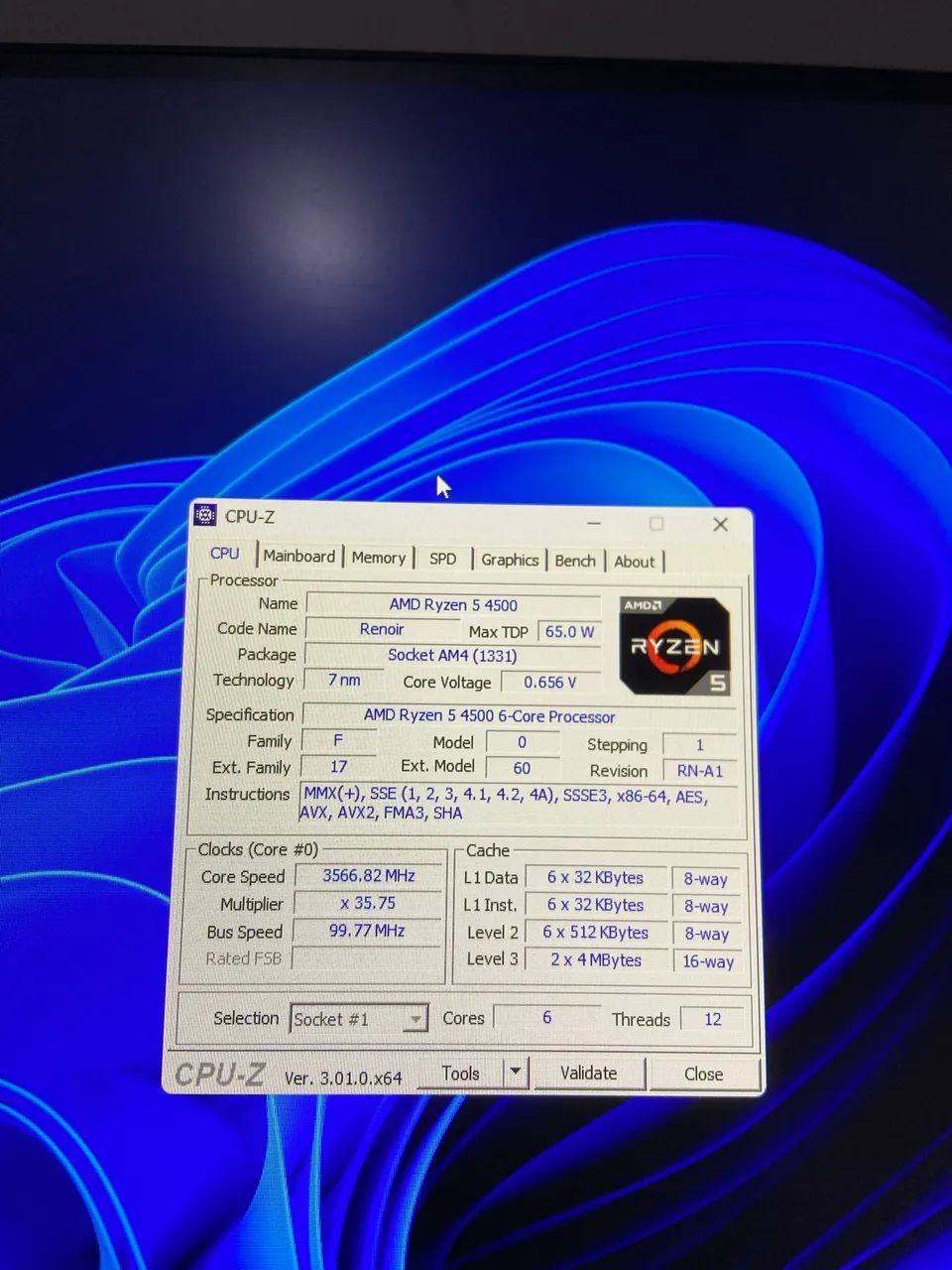 Processador ryzen 5 4500 - Foto 2
