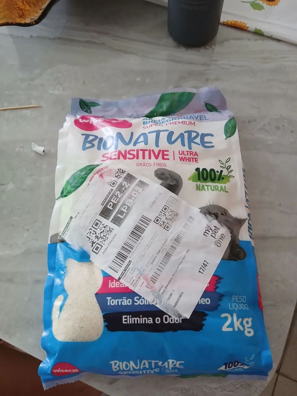 Areia para gato Bionature 