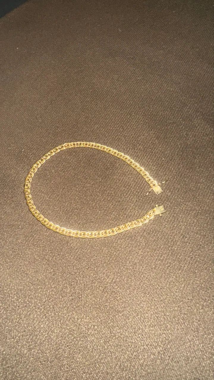 Pulseira elo duplo modelo romana 18k 