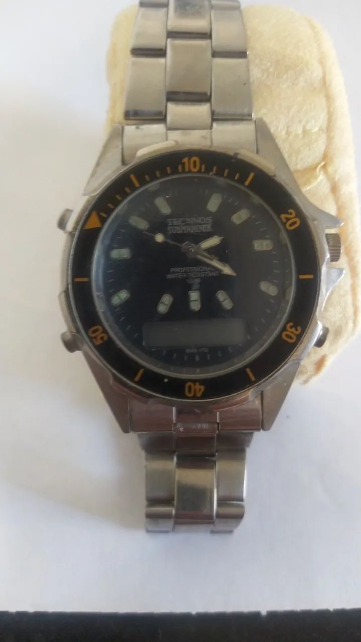 3 Relógios- Cássio Trigrph, Tecnnos Submariner e Timex SR927 - Foto 4