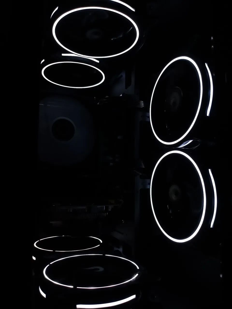 KIT 7 FAN ARGB RISE MODE LASER COM CONTROLADORA ARGB | ÓTIMO ESTADO - Foto 2