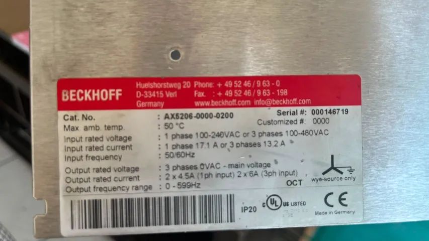 Placa Principal Servo Drive Beckhoff Ax5206_st01_5 (usado) - Foto 3