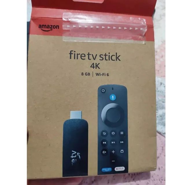 Fire TV Stick 4K Fire OS Android Amazon 8GB WIFI 6 Lacrado - Foto 5