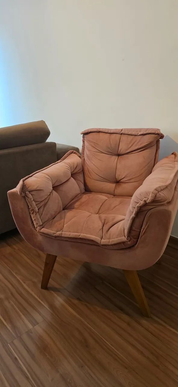 Poltrona Opala cor Rosê - Foto 3