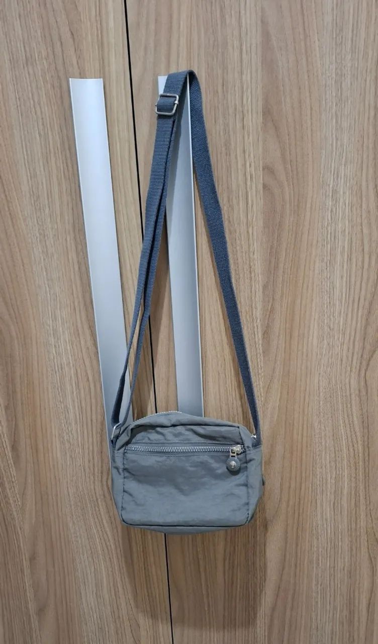 Bolsa feminina nylon cinza - Foto 2