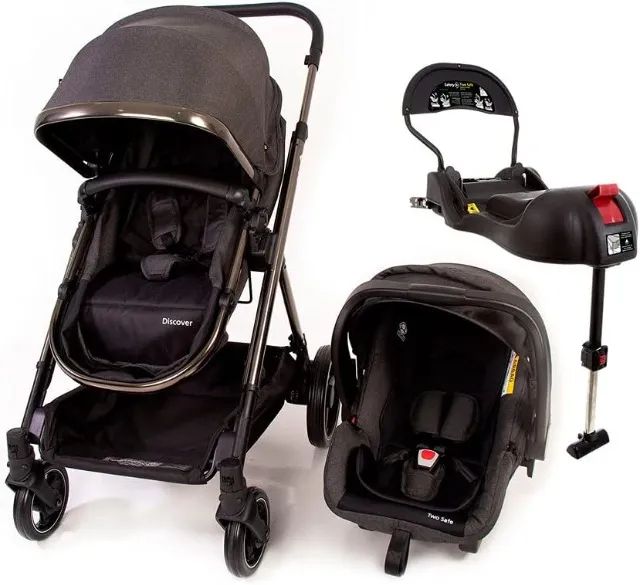 Kit com Carrinho + Bebê Conforto + Isofix (Travel System Discover Trio) Safety 1st 