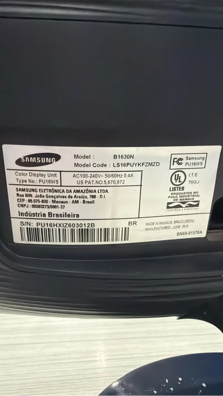 Monitor Samsung b1630N 