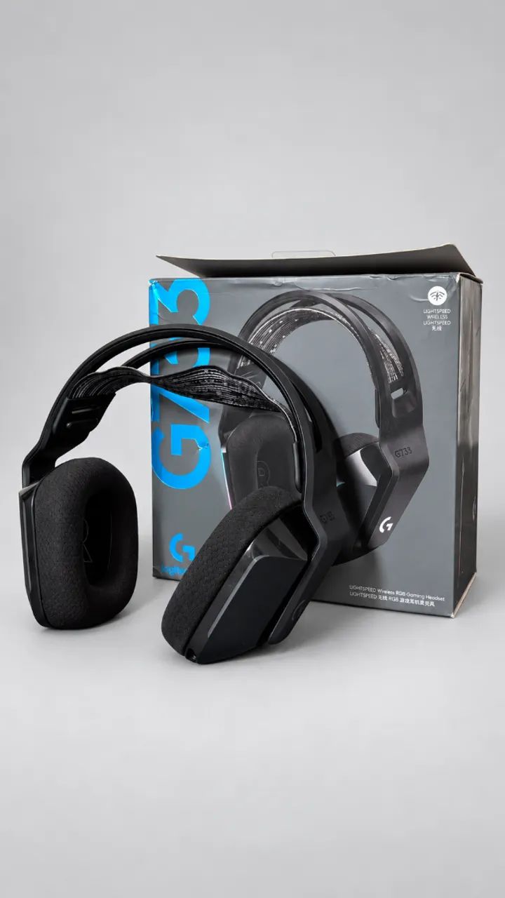Headset Logitech G733 Wireless RGB + caixa e acessórios - Foto 2