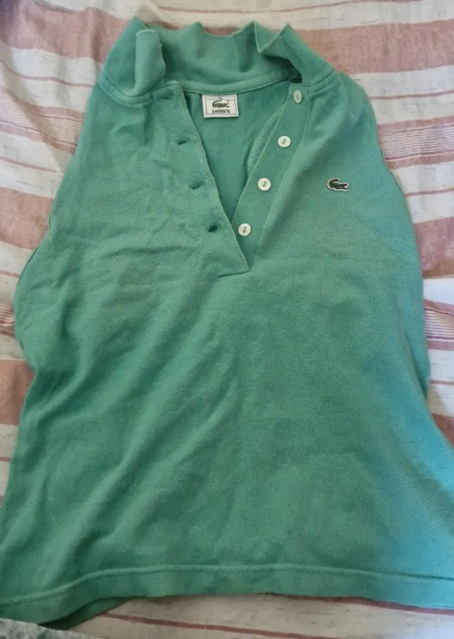 regata lacoste original usada poucas vezes