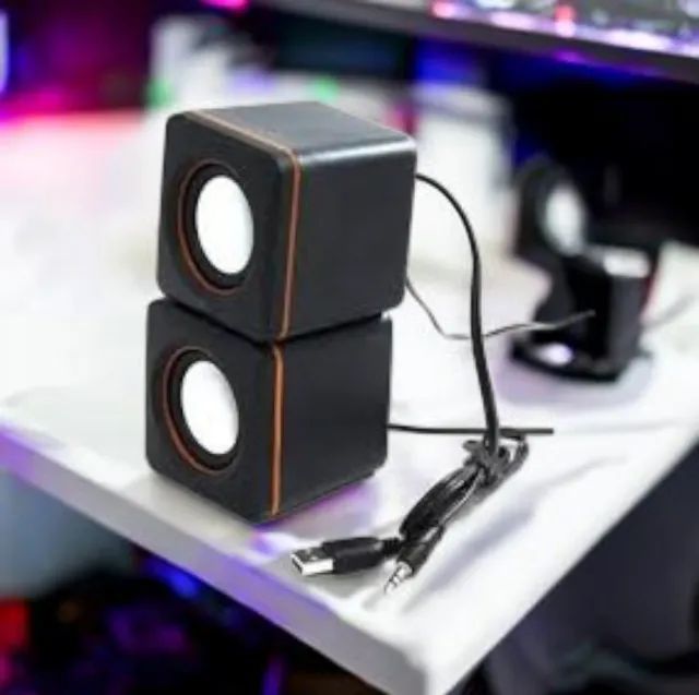 Caixa de Som para Computador - USB e Áudio