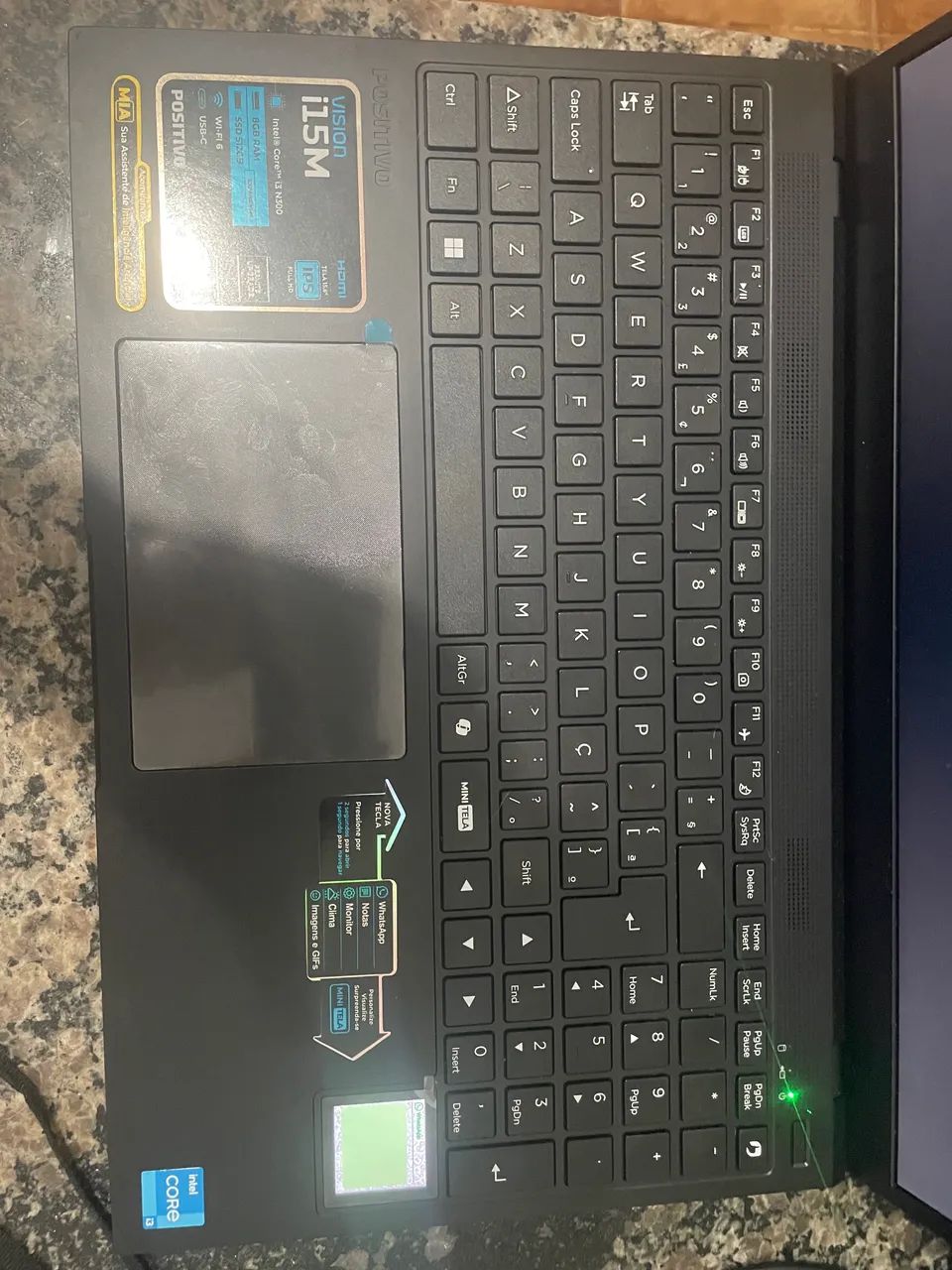 Notebook Positivo Vision i15M com Minitela, Intel Core i3 N300, 8GB RAM e SSD 512GB - - Foto 4