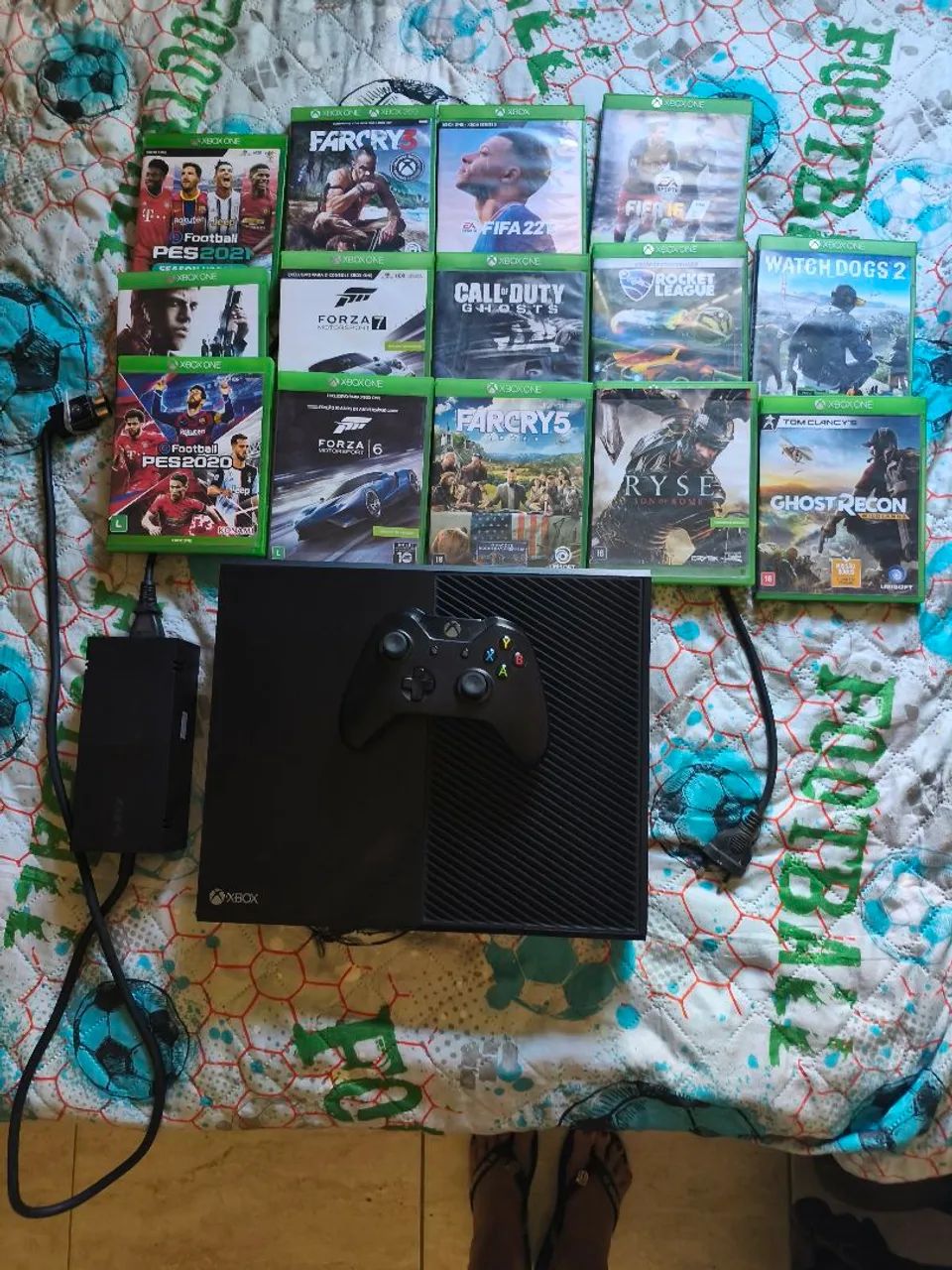 Vendo Xbox One +14 jogos (aceito cartão) - Foto 5