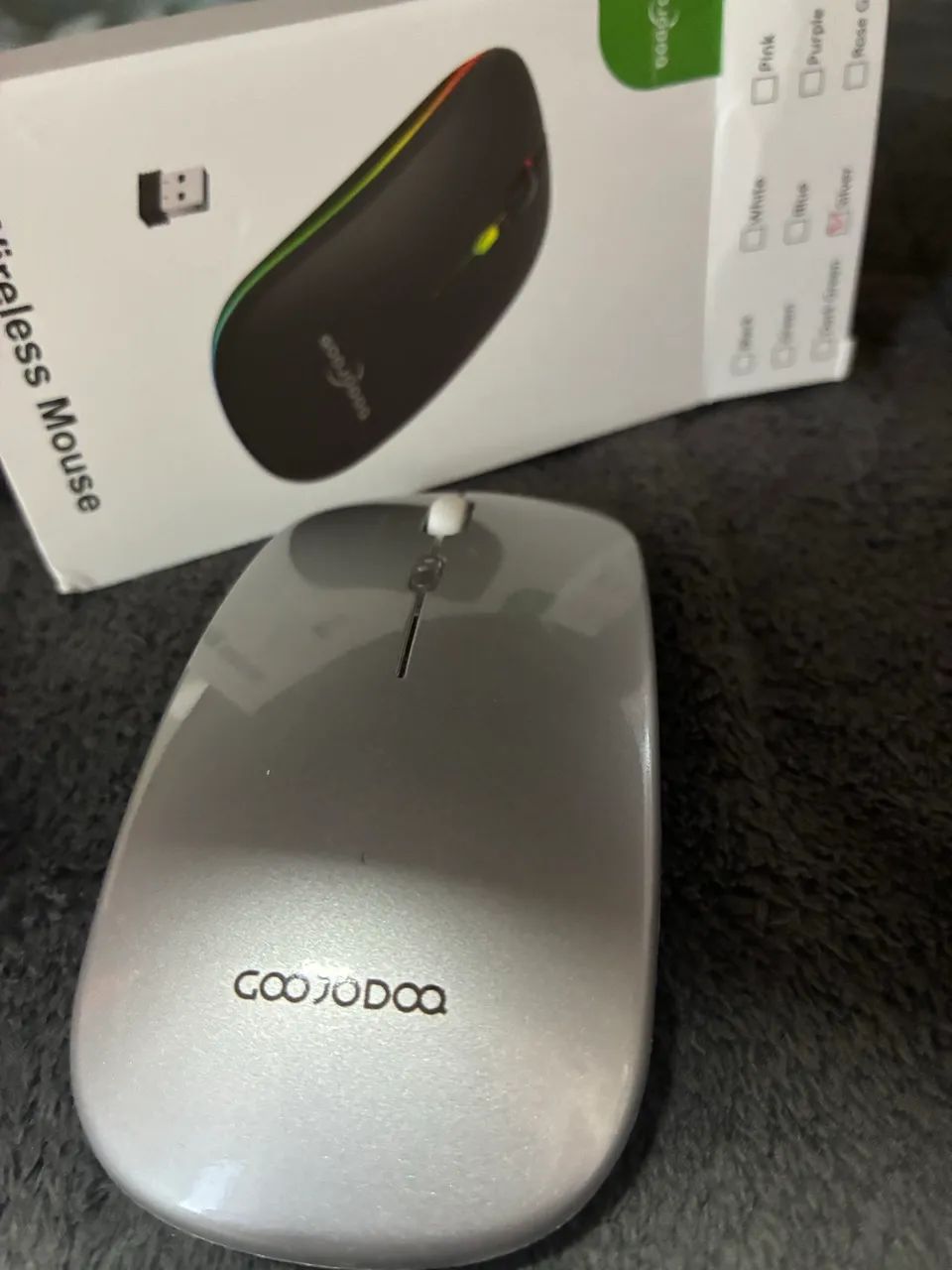 Mouse cinza sem fio