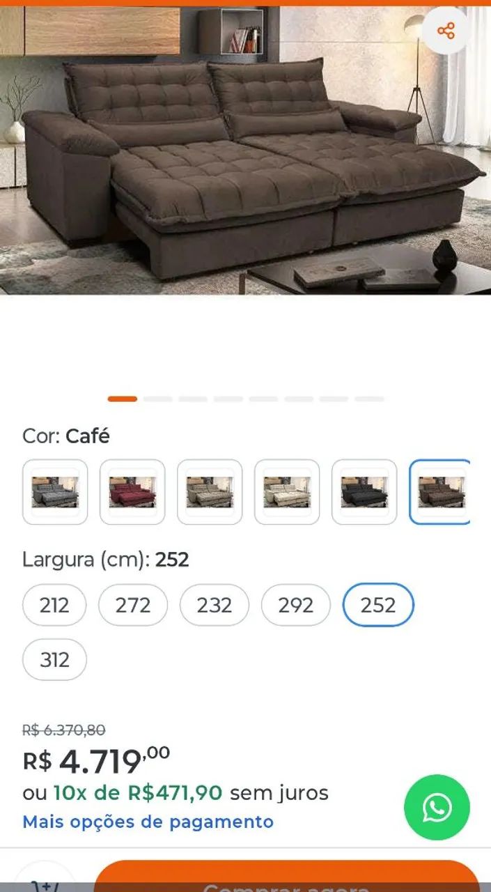 Sofá retrátil e reclinável - Foto 2