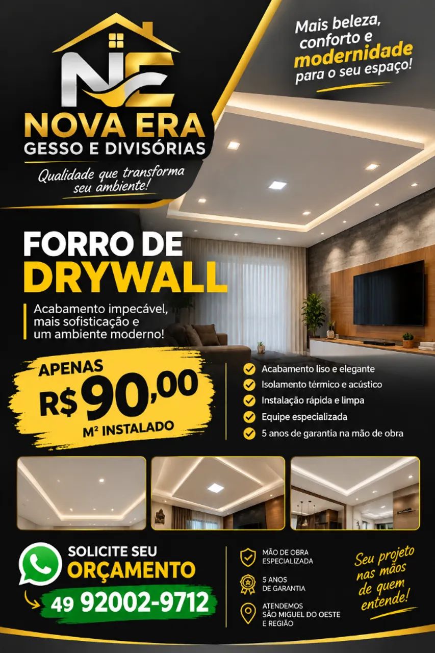 Forro de drywall gesso  - Foto 5