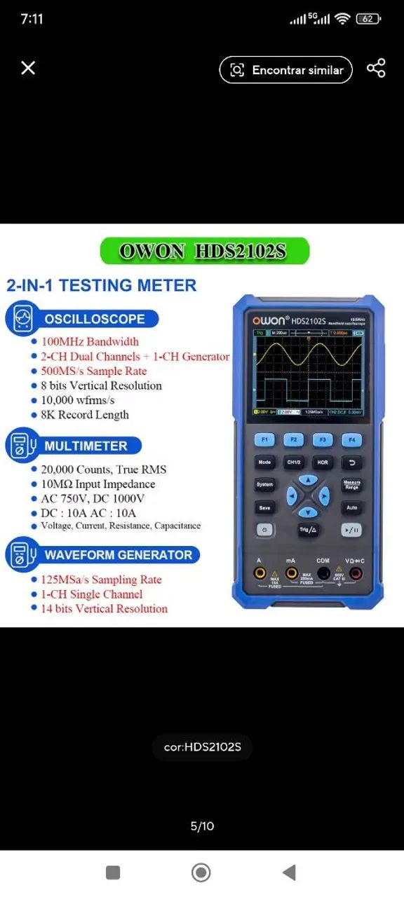 Osciloscópio Owon 3 em1 200 MHz  - Foto 3