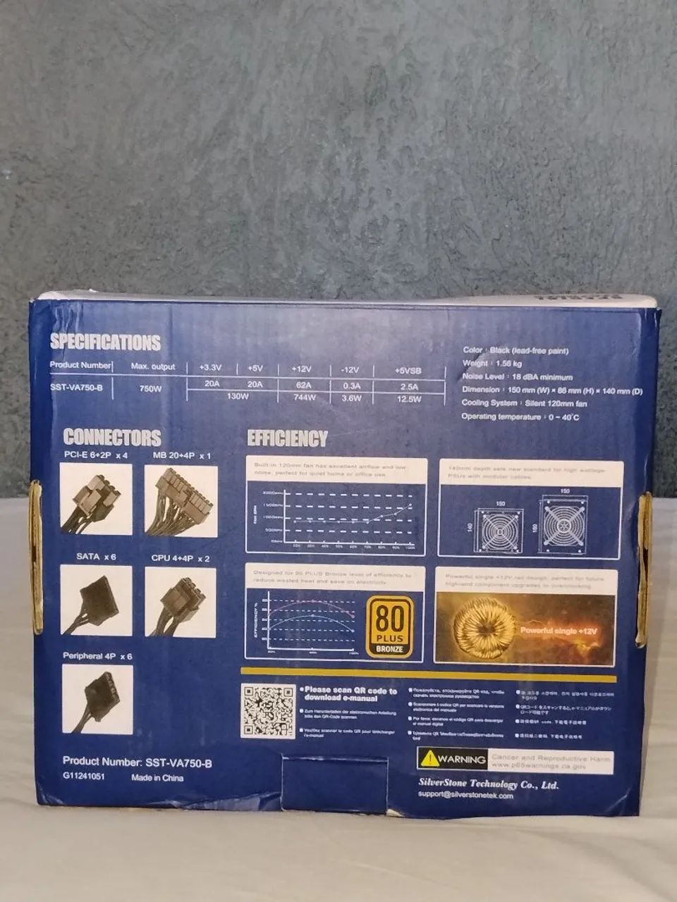 Fonte de Alimentação SilverStone viva 750w Plus Bronze 80  - Foto 4