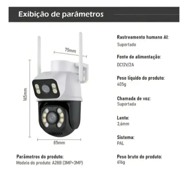 Câmera externa com Wi-Fi modelo-B-MAX BM-IP173 - Foto 5