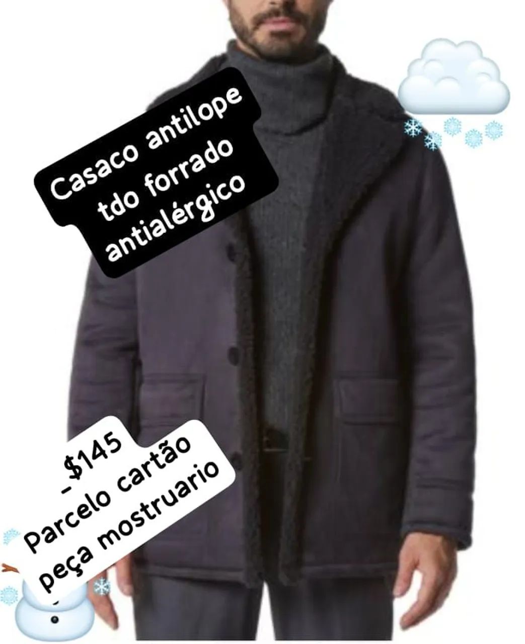 Casaco forrado antialérgico 